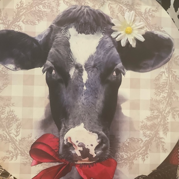 COW THEMED wreath. UDDERLY adorable large custom hand crafted 24-26” wreath COWS - Picture 9 of 10